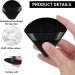 12pc Triangle Powder Puff Makeup Sponges with Strap - Soft Velour Beauty Tool for Mineral Powder & Foundation - Black - Buy Online on SooperMarket.com