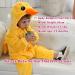 Doladola Unisex Baby Toddler Romper Jumpsuit | Hooded Cartoon Sleepsuit | 24-30 Months | Yellow Duck Design - Buy Online on SooperMarket.com