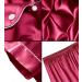 SWOMOG Kids Silk Pyjamas - Short Sleeve Satin PJs Set for Boys and Girls | Red | Ages 12-13 Years - Buy Online on SooperMarket.com