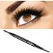 Dual Sided 2 in 1 Sweatproof Long Lasting Fine Tip Retractable Brow Pencil Medium Coffee with Waterproof Design Portable Ergonomic Design Includes Eyebrow Brush - Buy Online on SooperMarket.com
