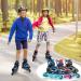 MonSports Adjustable Inline Skates for Kids - Red/Black/Blue - Light-up Wheels - Size L (US 5-8) - Buy Online on SooperMarket.com