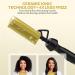 DAN Mini Electric Hot Comb for Wigs & Afro Hair - Anti-Scald Straightening Comb | Ceramic Dual Voltage Hot Comb Hair Straightener in Gold - Buy Online on SooperMarket.com