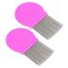 Long Teeth Flea Comb Closely Spaced Metal Pins Removes Fleas Flea Eggs and Debris from Your Pet s Coat - 35mm Long Metal Teeth are Great for Long Hair Areas on Dogs and Cats (Single Pack Pink) Single Pack Pink