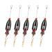 Booms Fishing CRR Carolina Ready Rigs for Bass Fishing Saltwater, 5pcs Brass Pre Rigged Carolina Rigs Kit, Fishing Weights Bullet Weights Carolina Keeper, 4 Sizes 1/4oz 1/2oz 3/4oz 1oz Black_1/2oz_5pack