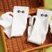 Novelty Magnetic Suction 3D Doll Couple Socks | Funny Holding Hands Design | Breathable Cotton | 1 Pair White - Buy Online on SooperMarket.com