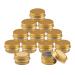 Basic packing 50 pieces 5ml Gold Empty Aluminum jar with screw cap aluminum dose Aluminum screw boxes of Cerz dose of cosmetic cans tin cans with 50 pieces 20mm sticker