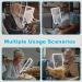 5X Rechargeable Hands-Free Magnifying Glass for Reading with 50 Ultra-Bright LEDs Light Full Page Magnifier for Neck Wear with 10X Foldable Handheld Magnifying Glass for Low Vision Person(Black) - Buy Online on SooperMarket.com