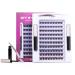 90 Clusters Lashes DIY False Eyelashes Individual Lash Clusters Reusable Soft Natural Easy Fan Russian Lashes Eyelash Extensions Clear Glue Individual Lashes 10-16mm C CC D Curl 90 clusters kit - OP05