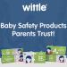 Wittle Door Pinch Guard - 4pk | Baby Proofing Doors with Soft Foam Stopper | Prevent Finger Injuries & Locking Accidents | Child & Pet Safety - Buy Online on SooperMarket.com