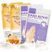 CCKULOOB Hand Mask 4 Pairs Moisturizing Hand Mask Hand Skin Repair Renew Mask that Enriched with Collagen Shea Butter and Vitamin-E to Revive Dry Rough and Cracked Skin (2 Lavender +2 Honey) 4 Packs 2 Pairs Lavender+ 2 Pairs Milk Honey