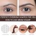 Eyebrow Stamp Stencil Kit - Brow Stamping for Perfect Brows - Waterproof Reddish Brown - Buy Online on SooperMarket.com