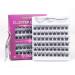 Lash Clusters 54 Pcs Individual Lashes with Tweezers C/CC/D Curl Wide Stem Thin Band Reusable Cluster Lashes 10/12/14/15/16mm Length DIY Eyelash Extension Soft Comfortable False Eyelashes 54 clusters kit