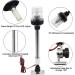 Geloo 12 Inch Boat Navigation Lights - White LED Fold Down Stern Light for Pontoon, Fishing Boat, Yacht - 360 Illumination - 3 NM Visibility - Buy Online on SooperMarket.com