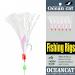 5/10/25/50/100 Packs Fishing Rigs 6 Hook/Set Rainbow Skin Silk String Hook Fishing Lure Saltwater Freshwater Bait Rig Tackle 5#6#7#8#9#10# 10#-10 Packs