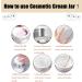 50ML Round Airless Cream Pump Containers Refillable Empty Cream Dispenser Jars Plastic Cream for Lip Balm Sample - Buy Online on SooperMarket.com
