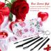 Fitdon Eyebrow Set: Stainless Steel Tweezers Scissors Brush & Razors | 6-Piece Grooming Kit for Perfect Eyebrows - Buy Online on SooperMarket.com