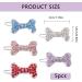 AMIJOUX 5pcs Rhinestone Dog Hair Clips | Stylish Bowknot Grooming Accessories for Small Dogs & Cats - Buy Online on SooperMarket.com
