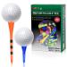 ENHUA GOLF Plastic Tees 120 Pack,3-1/4 INCH Unbreakable Long Blue Tees with 20 Short Golf Tee Bulk,Low Friction and Resistance (Mixcolor) (3-1/4)