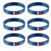 LUOEM Silicone Bracelets World Cup Flag France Country Bracelet Fan Articles Football 2018 World Cup 6 Pieces France
