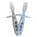 ZoLi Chubby Gummy teether | 2 Pack Baby Teething Relief - Blue / Grey BPA Free Teething Stick