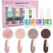 Dip Powder Nail Kit - 4 Colors Nude Pink Brown Starter Set | Acrylic Dipping System with 4 Powder & 4 Liquid 15ml Bottles - Buy Online on SooperMarket.com