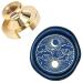 CRASPIRE Wax Seal Stamp Head Moon Sun Nebula Sealing Wax Stamp Head Olny No Handle 25mm Removable Brass Stamp Head for Wedding Invitations Envelopes Craft Adhesive Waxing Moon and Sun Cloud