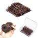 50 U-Shaped Hairpins for Women & Girls - 6cm Bobby Pins in Storage Box - Perfect for Hairdressing Salons & Everyday Use (Brown) - Buy Online on SooperMarket.com