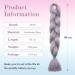 Tess Braids Extensions 60 cm - 5 Pack Jumbo Kanecalon Hair for Box Braids - Silver Gray - Buy Online on SooperMarket.com
