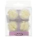 12 White Pairs of feet cake sugar decorations