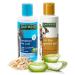 Oakwood Natural Aloe Vera Coat Conditioner & Tearless Oatmeal Shampoo Cleansing Wash for Pets - Hypoallergenic Pet Dog & Cat Grooming Supplies Set for Itching Dry Skin Detangling Deodorizing