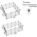 C&AHOME 12 PCS Pet Playpen for Guinea Pigs, Puppy - Portable Indoor Exercise Cage Fence for Small Animals - DIY Metal Yard Fence - Black - Buy Online on SooperMarket.com