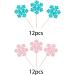 24 Pack Snowflake Gender Reveal Cupcake Toppers Pink Blue Winter Snowflake Cupcake Picks for Baby Shower Winter Wonderland Snowflake Theme Birthday Gender Reveal Party Cake Decorations Supplies 14 - Buy Online on SooperMarket.com
