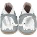 Dotty Fish Soft Leather Baby Shoes for Boys | Non Slip Toddler Shoes | Animal Designs | 0-6 Months - 4-5 Years | Grey Elephant - Buy Online on SooperMarket.com