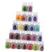 NUOBESTY Textiles Dying Supplies 24pcs Tie Dye Powder Color Powder Cable Tie Aldult Child DIY Tie-dye Pigment