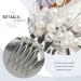 Vakkery Bridal Wedding Hair Comb | Silver Pearl Leaf Headpiece for Women & Girls | Elegant Hair Accessories - Buy Online on SooperMarket.com