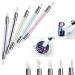 5Pcs Dual Tipped Nail Sculpture Pen with Silicone Rubber Tip - Nail Art Tool for Rhinestone & Polish Carving - Buy Online on SooperMarket.com