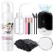 150ml Eyelash Extension Cleanser with Lash Fan Kioooki Lash Shampoo for Extensions USB Mini Portable Fan Lash Shampoo Brush Plastic Wash Bottle Kit Makeup Remover Pad Mascara Brush black
