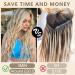 4Pcs Ombre Dirty Blonde Clip in Hair Extensions - 20Inch Full Head Curly Wavy Synthetic Hair - Buy Online on SooperMarket.com