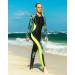Women's Full Body Wetsuit | Surfing Diving Suit | Scuba Dive Skin Rash Guard | Quick Dry Sunsuit | Black Green | Medium - Buy Online on SooperMarket.com