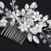 Unicra Bridal Wedding Hair Comb | Silver Pearl & Crystal Accessories for Women & Girls - Buy Online on SooperMarket.com
