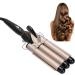 KUIKUI Triple Pipe Hair Curling Iron Wand - Fast Heating Adjustable Temperature for Healthy Styling | International Shipping Available - Buy Online on SooperMarket.com