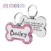 Personalised Dog Tags for Pets Engraved UK Dog Tag Glitter ID Tags for Dogs with Any Name & Text Custom Bone Stainless Steel Dog Name Tag for Pets Puppy Dog Cat Furry Friend(Pink S Bone)