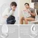 Hibbent Elongated Toilet Seat with Built-in Potty Training Seat | White Slow Close Lid for Kids & Adults - Buy Online on SooperMarket.com