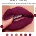 Long-Lasting Matte Plum Lipstick - Waterproof, Non-Stick Cup, Full-Coverage Lip Color for Women - Professional Cosmetics Makeup Gift - Buy Online on SooperMarket.com