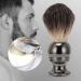 Portable Stainless Steel Shaving Brush (Gun Color) for Men | Premium Beard & Salon Brush - Buy Online on SooperMarket.com