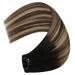 Youngsee Real Hair Extensions Clip - 35cm Balayage Clip-Ins Ombre Brown Blonde Remy 120g - #1B/4/27 (7Pcs) - Buy Online on SooperMarket.com