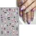 Halloween Nail Art Stickers - 6PCS Self-Adhesive Cute Decals | Bat Pumpkin Spider & Ghost Designs for Women & Girls - DIY Decoration Supplies - Buy Online on SooperMarket.com