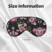 Shop Black Background Rose Soft Sleep Eye Mask | Breathable Eye Patch for Women | Ideal for Travel & Relaxation - Buy Online on SooperMarket.com