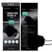 5 Pack Black Disposable KF-94 Face Mask Individual Pack made in Korea Disposable Nose Mouth Covering Dust Face Mask Adjustable Strap Unisex Adult 3D Ergonomic Design