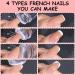YUNAI French Tip Nail Stamp Kit | Soft Silicone Jelly Clear Stamper Set for DIY Manicure | Professional Nail Seal Stamp Tools - Buy Online on SooperMarket.com